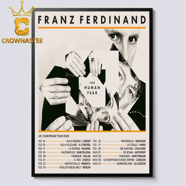 Franz Ferdinand UK European 2025 Tour Dates Schedule Home Decor Poster Canvas