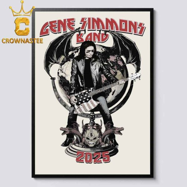 Gene Simmons Band Spring 2025 Shows On April 28th Home Decor Poster Canvas