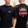 Georgia Bulldogs 2024 SEC Football Conference Champions Score Two Sided T-Shirt