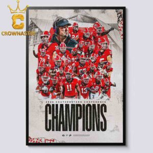 Georgia Bulldogs 2024 SEC Southeastern Conference Champions Home Decor Poster Canvas