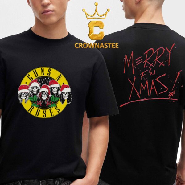 Guns N Roses Merry Xmas Holiday Christmas Two Sided T-Shirt