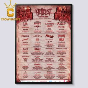 Hellfest 2025 Clisson Rock City France From June 19th To 22nd Lineup Home Decor Poster Canvas