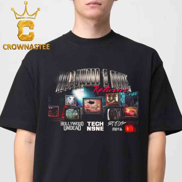 Hollywood Undead And Tech N9ne Set It Off Returns 2025 Tour Classic T-Shirt