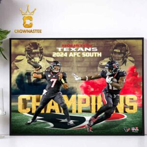 Houston Texans 2024 AFC South Division Champions Home Decor Poster Canvas Home Decor Poster Canvas