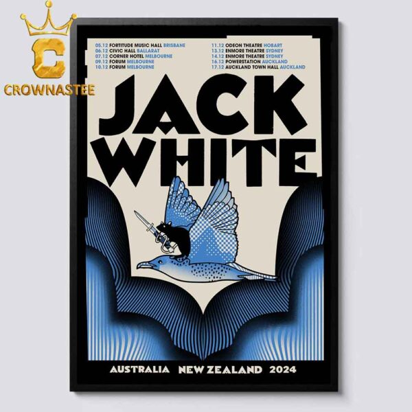 Jack White Australia New Zealand 2024 Home Decor Poster Canvas