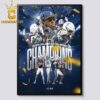 Jackson State Tigers Football HBCU Champions Of Cricket Celebration Bowl 2024 Home Decor Poster Canvas