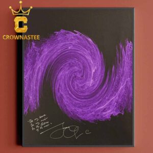 Jacob Collier Little Bllue Be My Boat Be My River Be The Stillness Of The Moon Sound Wave Signed Purple Home Decor Poster Canvas