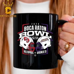 James Madison Dukes vs Western Kentucky Hilltoppers Football 2024 Head To Head Boca Raton Bowl Fau Stadium Ceramic Mug Cup