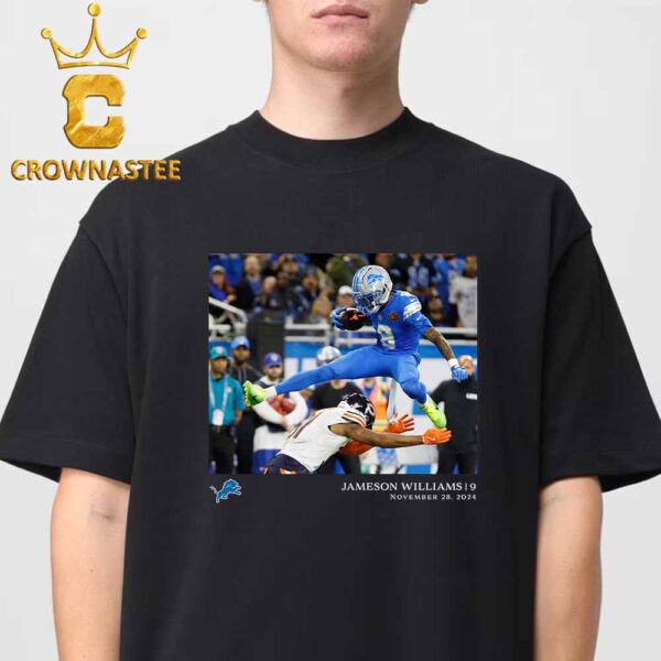 Jameson Williams Detroit Lions NFL Flash Features Week 13 November 28th 2024 Classic T-Shirt