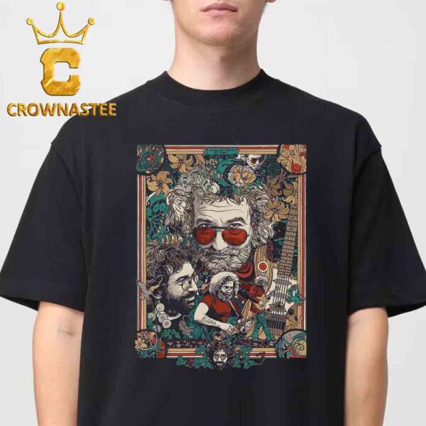 Jerry Garcia Grateful Dead Illustrative Legend Honoring A Music Legend 2024 Classic T-Shirt