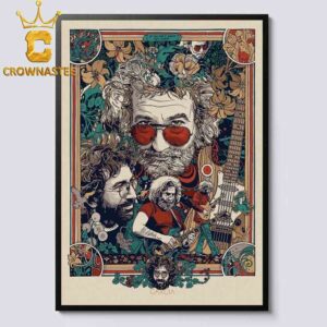 Jerry Garcia Grateful Dead Illustrative Legend Honoring A Music Legend 2024 Home Decor Poster Canvas