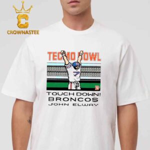 John Elway Denver Broncos Tecmo Bowl Retired Player Touch Down Classic T-Shirt