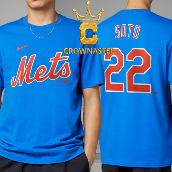 Juan Soto New York Mets Nike Name And Number Two Sided T-Shirt Hoodie Sweater