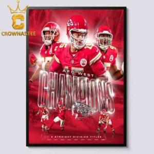 Kansas City Chiefs AFC West Champions 2024 Back To Back Home Decor Poster Canvas