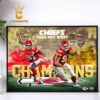 Kansas City Chiefs AFC West Champions 2024 9th Consecutive Back To Back Home Decor Poster Canvas