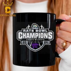 Kansas State Football 2024 Rate Bowl Champions Ceramic Mug Cup