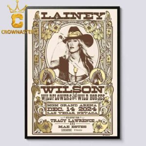 Lainey Wilson Lasvegas Nevada 2024 MGM Grand Arena On December 14th Home Decor Poster Canvas