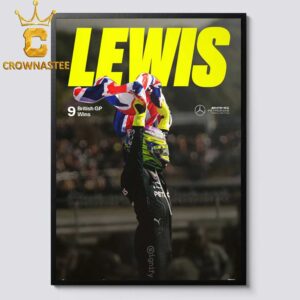 Lewis Hamilton Silverstone 9 Great Britain Win 2024Mercedes AMG PETRONAS F1 Team Home Decor Poster Canvas