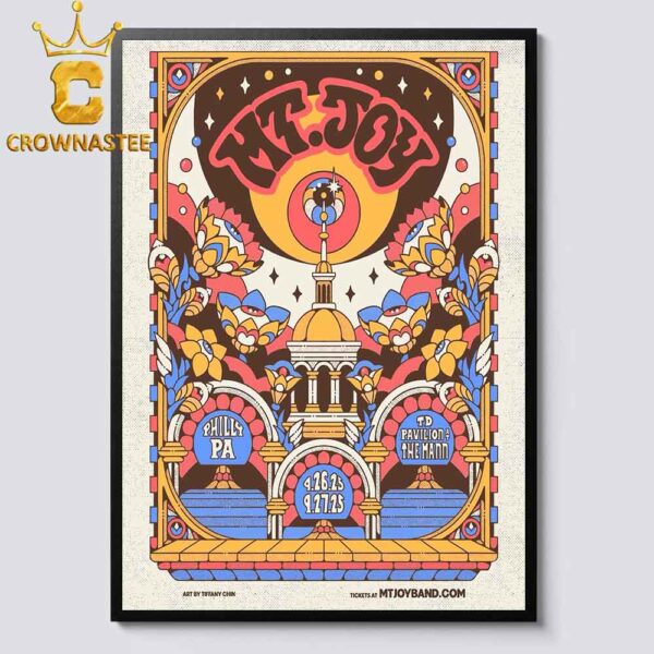 MT Joy Band Philadelphia PA 2025 TD Pavilion At The Mann On September 26th 27th Home Decor Poster Canvas