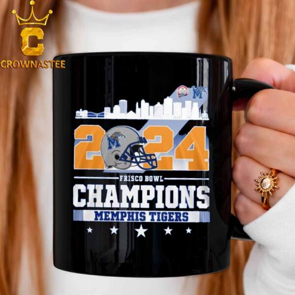 Memphis Tigers Football 2024 Scooters Coffee Frisco Bowl Champions Ceramic Mug Cup