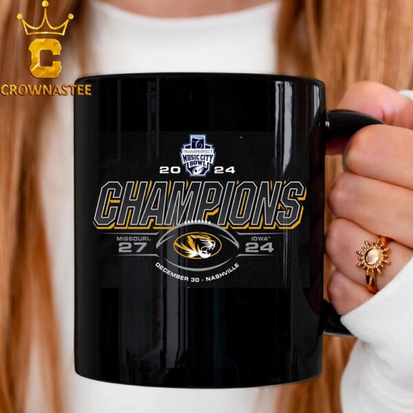 Mizzou Football 2024 TransPerfect Music City Bowl Missouri Champions Ceramic Mug Cup