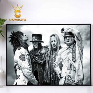 Motley Crue Saint Black And White Art Print Home Decor Poster Canvas