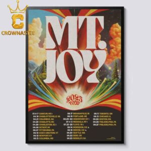 Mt Joy Summer And Spring 2025 Tour Dates Schedule Home Decor Poster Canvas