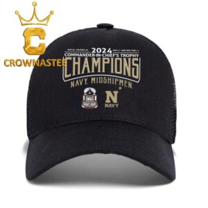 Navy Midshipmen Football 2024 CIC Commander In Chiefs Trophy Champions Score Classic Hat Cap