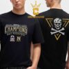 Navy Midshipmen Football 2024 CIC Commander In Chiefs Trophy Champions Fear Bones Navy Two Sided T-Shirt