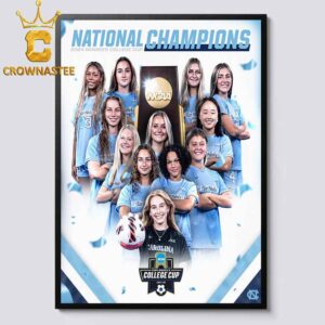 North Carolina Tar Heels 2024 NCAA Women Soccer National Champions Home Decor Poster Canvas