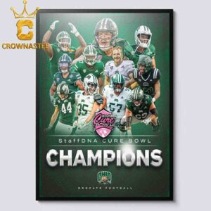 Ohio Football 2024 Champions StaffDNA Cure Bowl Home Decor Poster Canvas