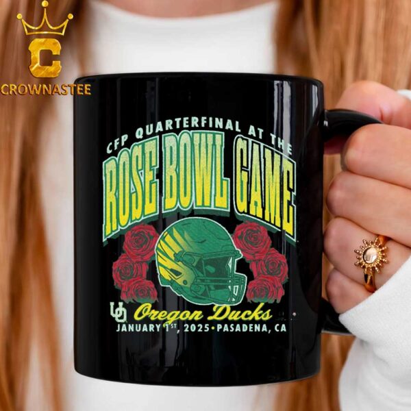 Oregon Football College Football Playoff 2025 Rose Bowl Game Bound Ceramic Mug Cup