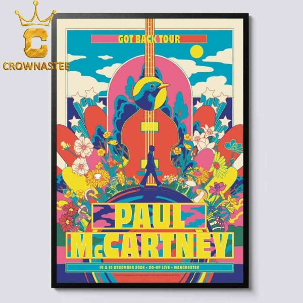 Paul McCartney Co-op Live Manchester On December 14th 15th Got Back Tour Home Decor Poster Canvas