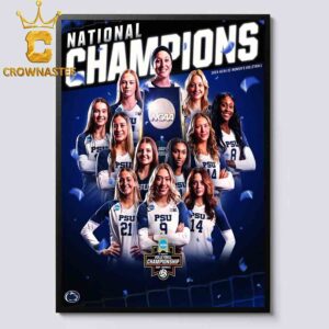 Penn State Womens Volleyball National Champions NCAA Division 1 Volleyball 2024 Home Decor Poster Canvas