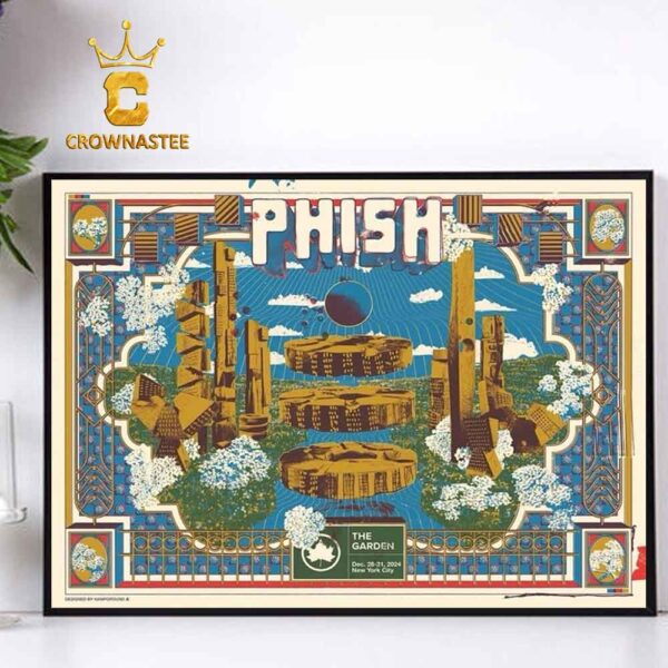 Phish New York City NY Madison Square Garden From December 28th To 31st 2024 Home Decor Poster Canvas