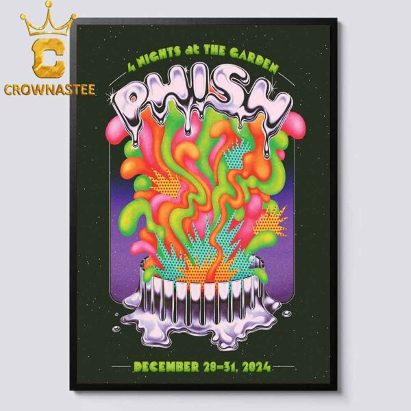 Phish New York City NY Saturday 2024 Madison Square Garden On December 28 31 Home Decor Poster Canvas