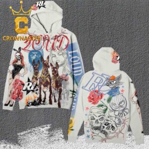 Rolling Loud Miami FL 2024 Hard Rock Stadium 10 Year Anniversary Mixed Media Cement All Over Print Hoodie