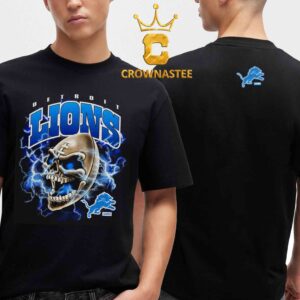 SANA x Detroit Lions NFL Skeleton Two Sided Unisex Sweashirt Long Sleeve T-Shirt