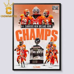 Sam Houston Football 2024 R+L Carriers New Orleans Bowl Champions Home Decor Poster Canvas