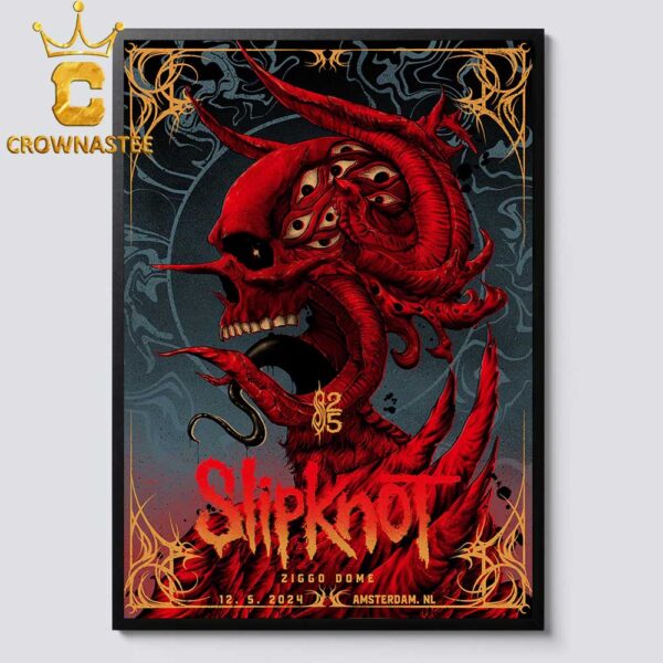 Slipknot Amsterdam Netherlands 2024 Ziggo Dome On December 5th Home Decor Poster Canvas