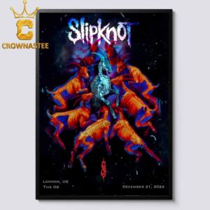 Slipknot London UK Night 2 2024 The O2 Arena On December 2st Home Decor Poster Canvas