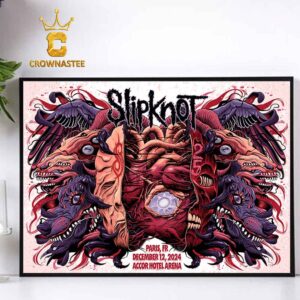 Slipknot Paris France 2024 Accor Hotel Arena On December 12th Home Decor Poster Canvas