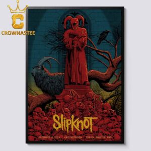 Slipknot Zurich Switzerland 2024 Hallenstadion On December 11th Home Decor Poster Canvas