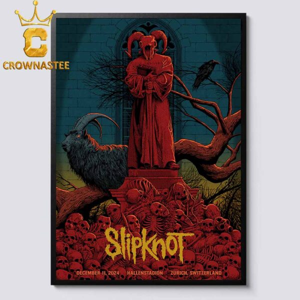 Slipknot Zurich Switzerland 2024 Hallenstadion On December 11th Home Decor Poster Canvas