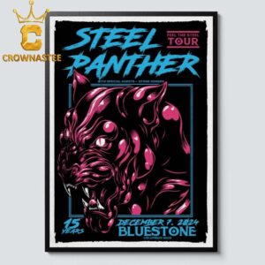 Steel Panther Columbus OH 2024 Bluestone On December 7th Home Decor Poster Canvas