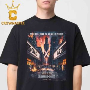 System Of A Down And Avenged Sevenfold Soldier Field Chicago On August 31st 2025 Classic T-Shirt