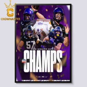 TCU Football 2024 Isleta New Mexico Bowl Champions Home Decor Poster Canvas