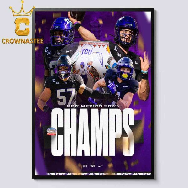 TCU Football 2024 Isleta New Mexico Bowl Champions Home Decor Poster Canvas