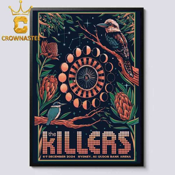 The Killers Band Sydney Australia 2024 Au Qudos Bank Arena On December 6 7 Home Decor Poster Canvas