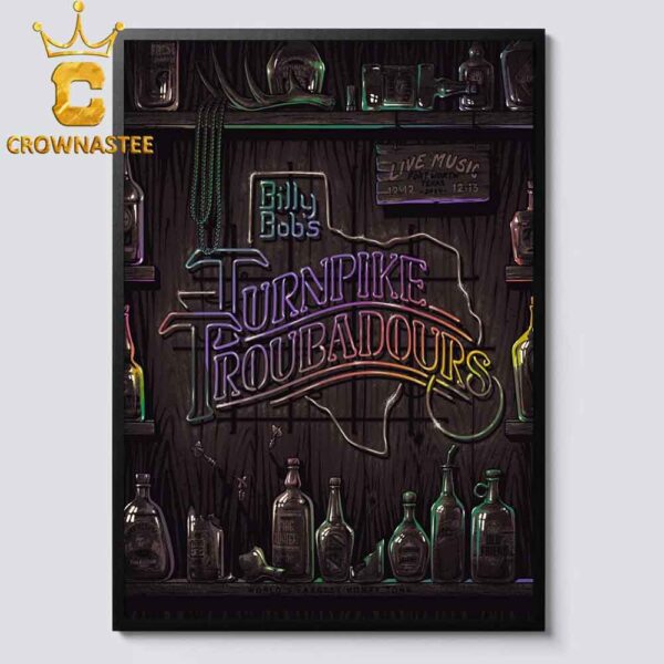 Turnpike Troubadours Billy Bobs Live Music Fort Worth Texas On December 12th 13th Home Decor Poster Canvas